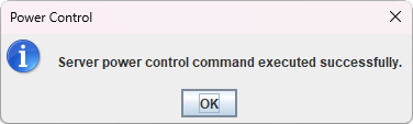 IPMI Server Power Control Action Confirmation