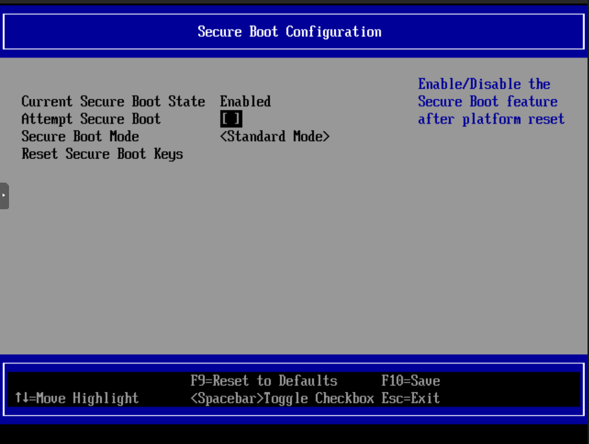 PVE UEFI Secure Boot Configuration