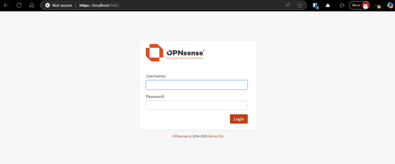 Login Screen via Localhost